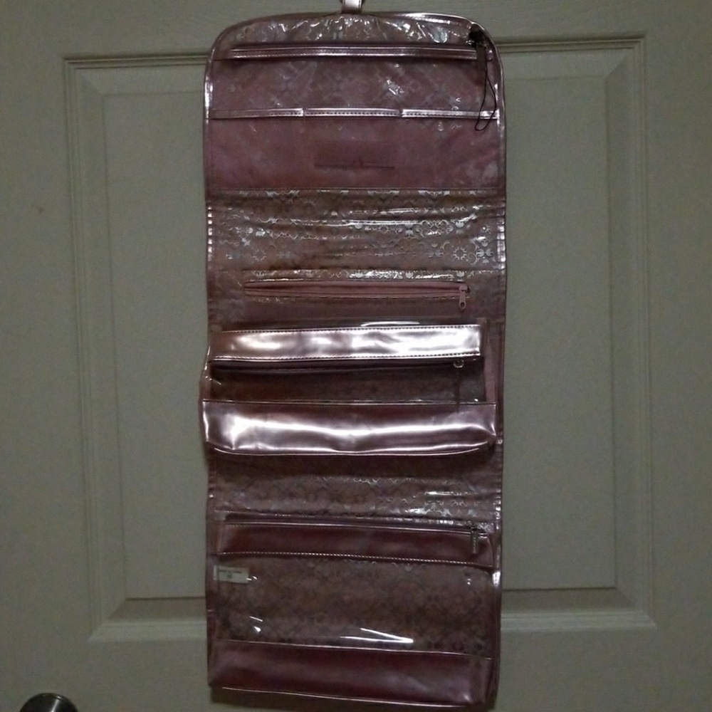 MAKEUP ORGANIZER METALLIC PINK LIKE NEW